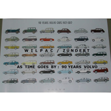 Poster As time goes by 1927-2017 90 jaar Volvo 70 x 100 cm. 